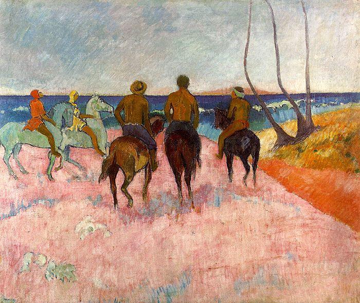 Paul Gauguin Riders on the Beach oil painting image